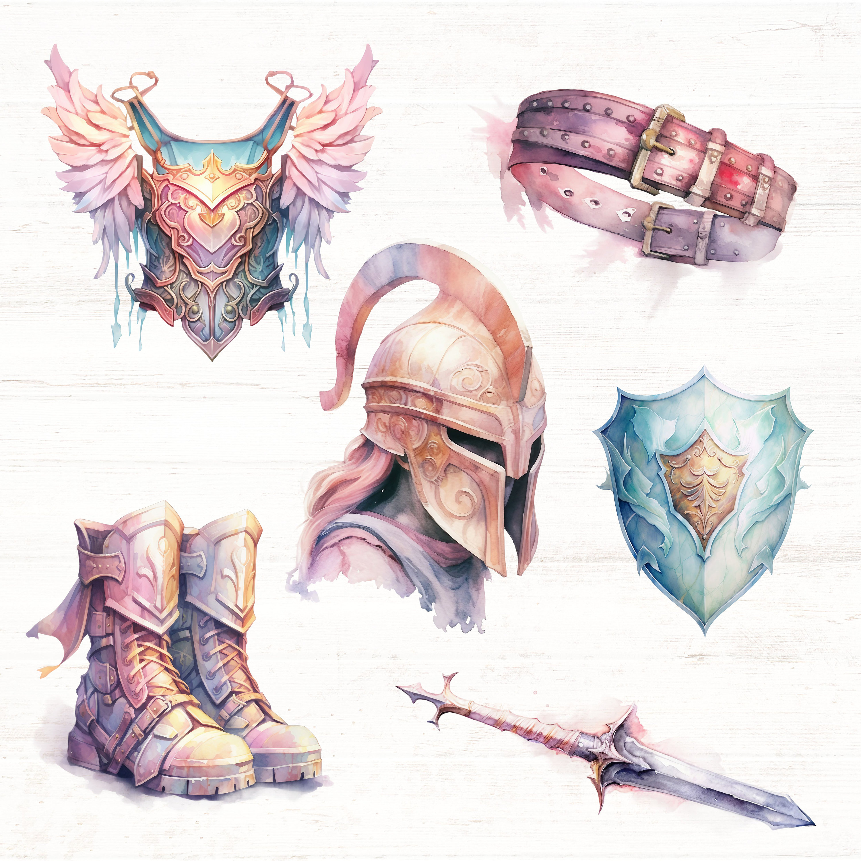 Armor of God Clip Art Full Armor of God Pngs Ephesians 6 - Etsy