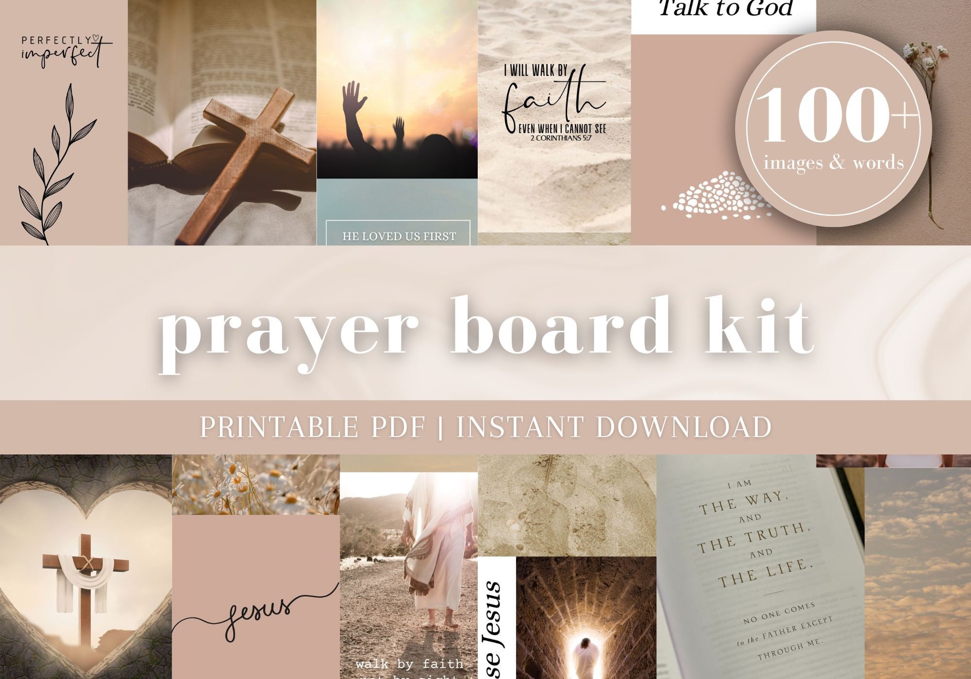 Prayer Board Kit Printable, Blank Prayer Squares, Bible Verse