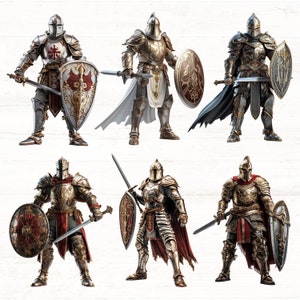 Warrior PNGs Clipart, Armor of God Clipart, Full Armor of God PNGs, Ephesians 6, Medieval Warrior SVG, Prayer Warriors, Commercial Use