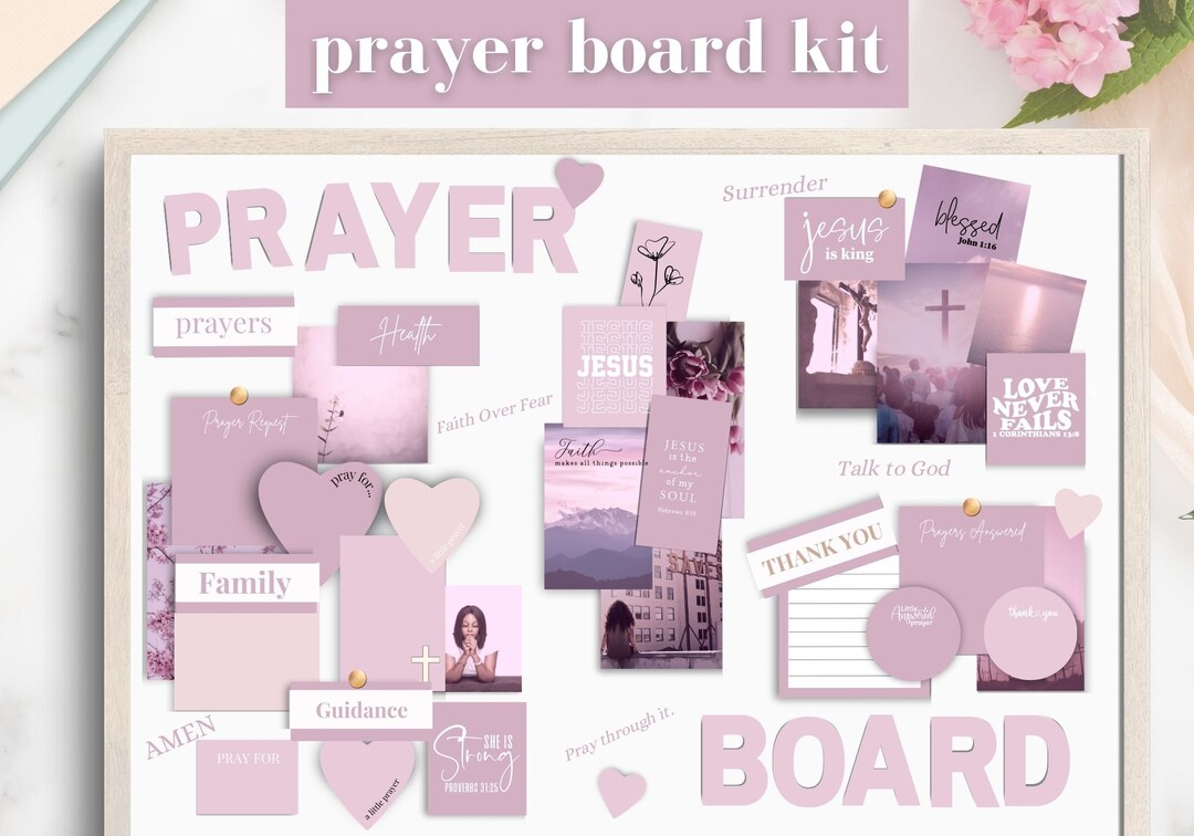 Prayer Board Kit Prayer Board Printable Daily Prayer Board - Etsy