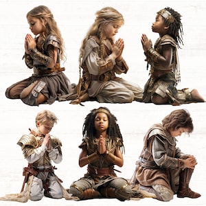 Gebet Krieger, Kinder Rüstung Gottes Clip Art, Volle Rüstung Gottes PNGs, Epheser 6, digitaler Download, kommerzielle Nutzung, Kinder Gebet Clipart
