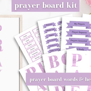 Prayer Board Printable Prayer Cards Christian Wall Collage - Etsy