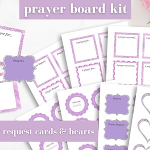 Purple Prayer Board Printable Prayer Cards Christian Wall - Etsy