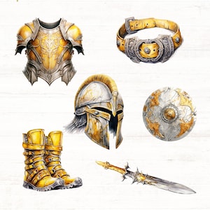 Armor of God Clipart, Full Armor of God PNGs, Ephesians 6, Christian PNG, Digital Download, Commercial Use, Prayer Clipart