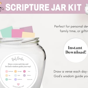 Scripture Jar Printable, Make Your Own Scripture Jar, Prayer Jar ...