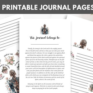 Armor of God Journal Pages, Bible Study Printable, Morning Pages ...