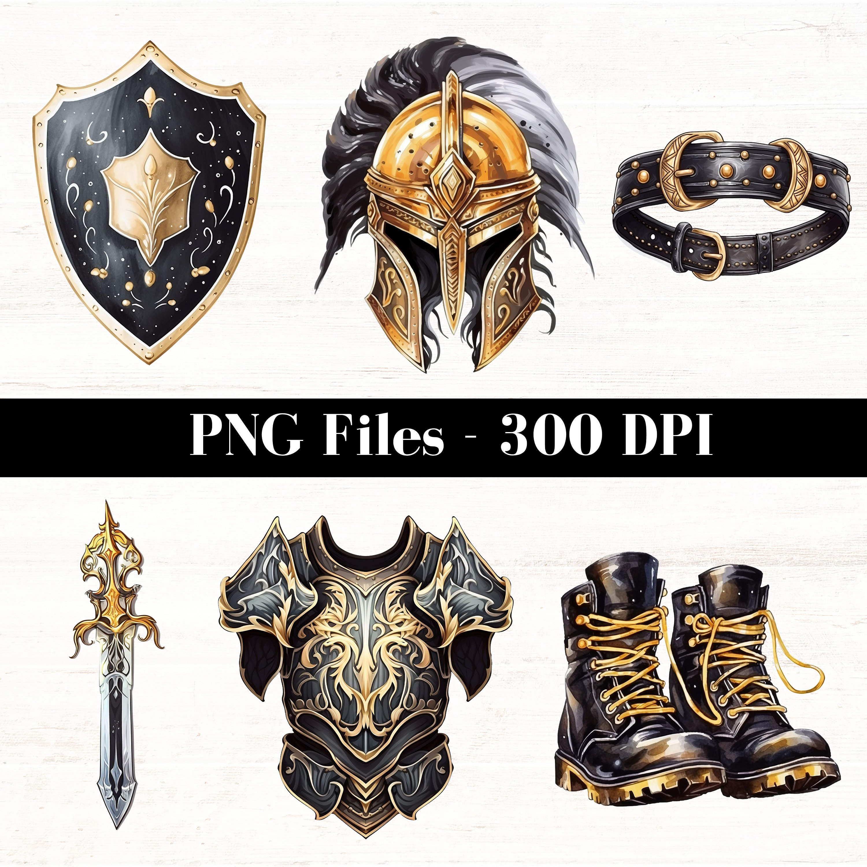 Armor of God Clip Art Full Armor of God Pngs Ephesians 6 - Etsy UK