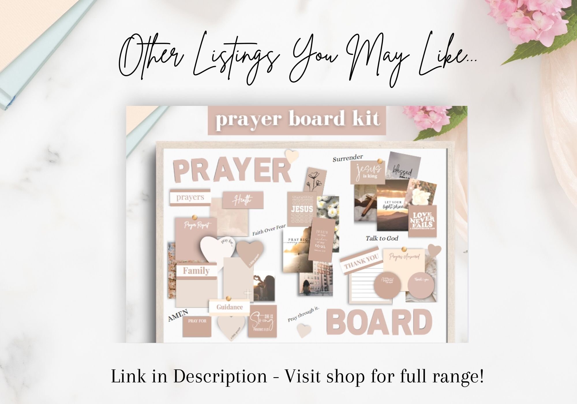 Prayer Board Printable Kit Prayer Board Ideas Daily Prayer - Etsy