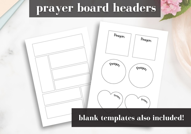 Prayer Board Printable, Daily Prayer Board, Prayer Board Headings ...