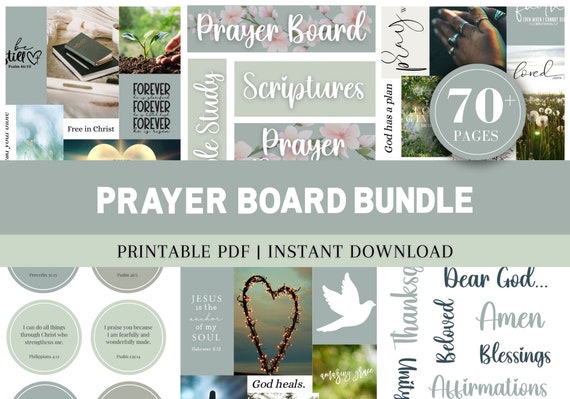 Prayer Board 2024 Printable, Printable Prayer Cards, Prayer Board Party  Kit,, Prayer Planner, Scripture on Prayer Enhance Your Prayer Life 