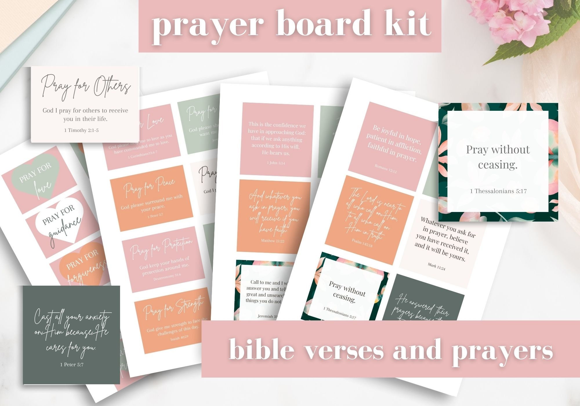 Prayer Board Kit Prayer Board Printable Daily Prayer Board - Etsy