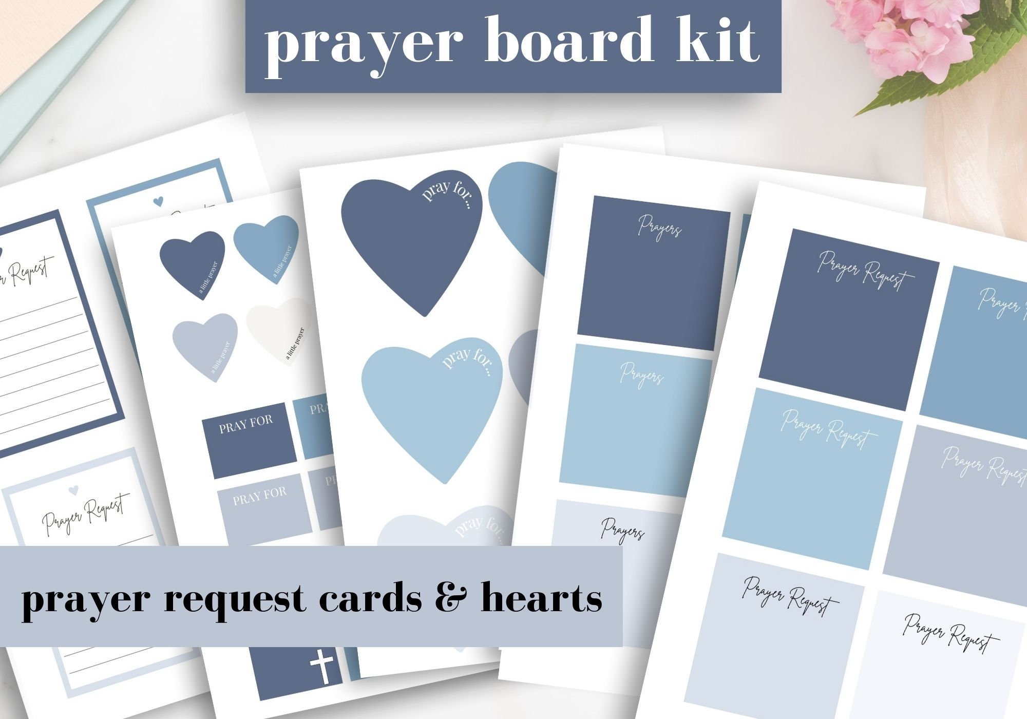 Prayer Board Printable, Prayer Cards, Christian Wall Collage