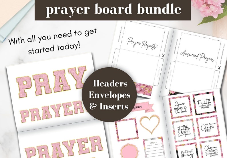Big Prayer Board Bundle, Prayer Board Party Printables, Christian ...