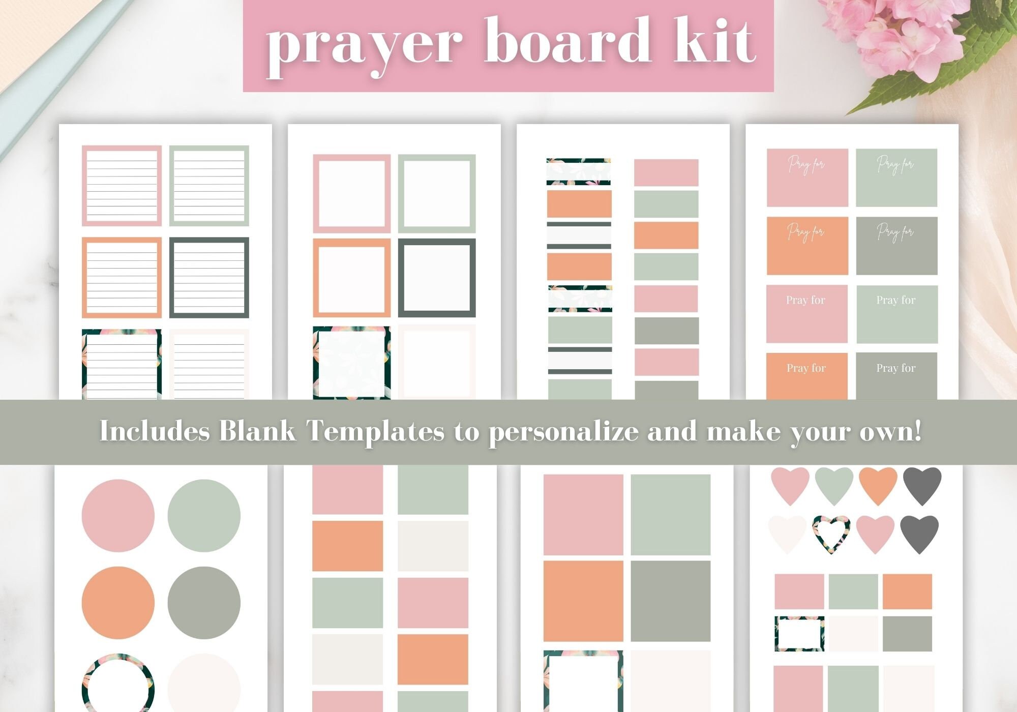 Prayer Board Kit Prayer Board Printable Daily Prayer Board - Etsy