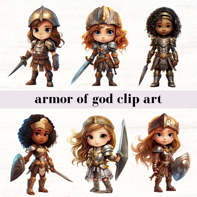 Armor of God Clip Art Full Armor of God Kids Pngs Ephesians - Etsy