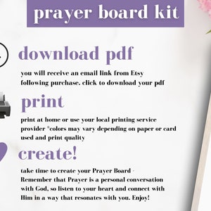 Prayer Board Printable, Prayer Cards, Christian Wall Collage, Bible ...