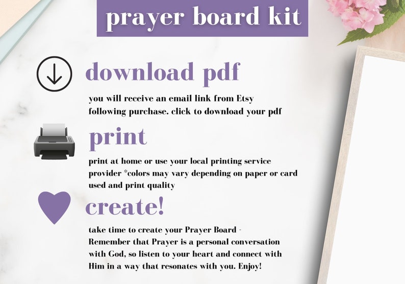 Prayer Board Printable Prayer Cards Christian Wall Collage - Etsy