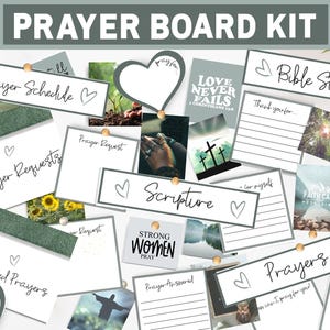 Prayer Board Kit 2025, Printable Prayer Board for Women, Prayer Request Cards, Prayer Envelopes, Prayer Board Headers, Prayer Life Love!
