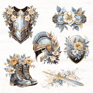 Armor of God Clip Art, Full Armor of God PNGs, Ephesians 6, Christian PNG, Digital Download, Commercial Use, Prayer Clipart