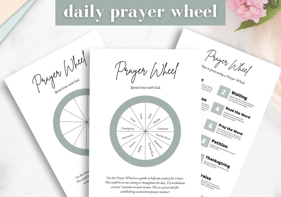 Daily Prayer Wheel Printable Prayer Routine Prayer Board - Etsy