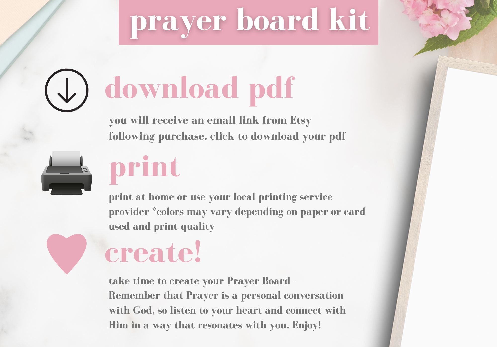 Prayer Board Kit Printable, Blank Prayer Squares, Bible Verse Cards Prayer  Activity, Pink Aesthetic Wall Collage, Answered Prayers Templates