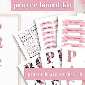 Prayer Board Printable, Prayer Cards, Christian Wall Collage, Bible ...