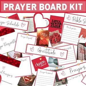 Prayer Board Kit 2025, Printable Prayer Board for Women, Prayer Request Cards, Prayer Envelopes, Prayer Board Headers, Prayer Life Love!