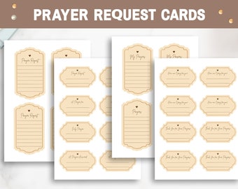 Prayer Request Cards, Printable Prayer Board Stickers, Thank You For Your Prayers Cards, Prayer Jar Printables
