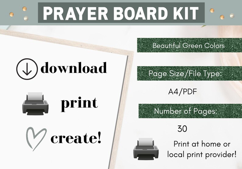 Prayer Board Kit 2026, Printable Prayer Board for Women, Prayer Request ...