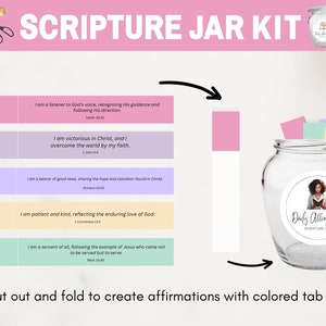 Affirmation Scripture Jar PDF, Make Your Own Scripture Jar, Scripture ...