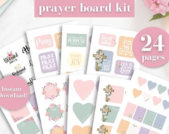 Prayer Board Kit, Prayer Board Printable, Daily Prayer Board, Prayer Wall  Art