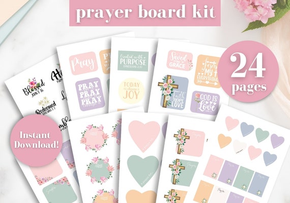 Prayer Board Kit, Prayer Board Printable, Daily Prayer Board