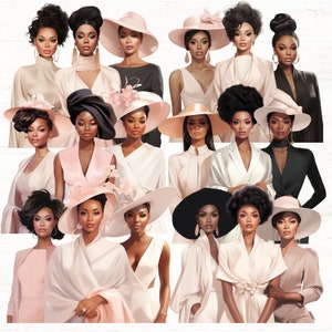 Church Ladies Clipart, Black Woman PNG, Christian PNG, Church Lady Clipart, Praying Sisters PNGs, Commercial Use, Blessing Clipart