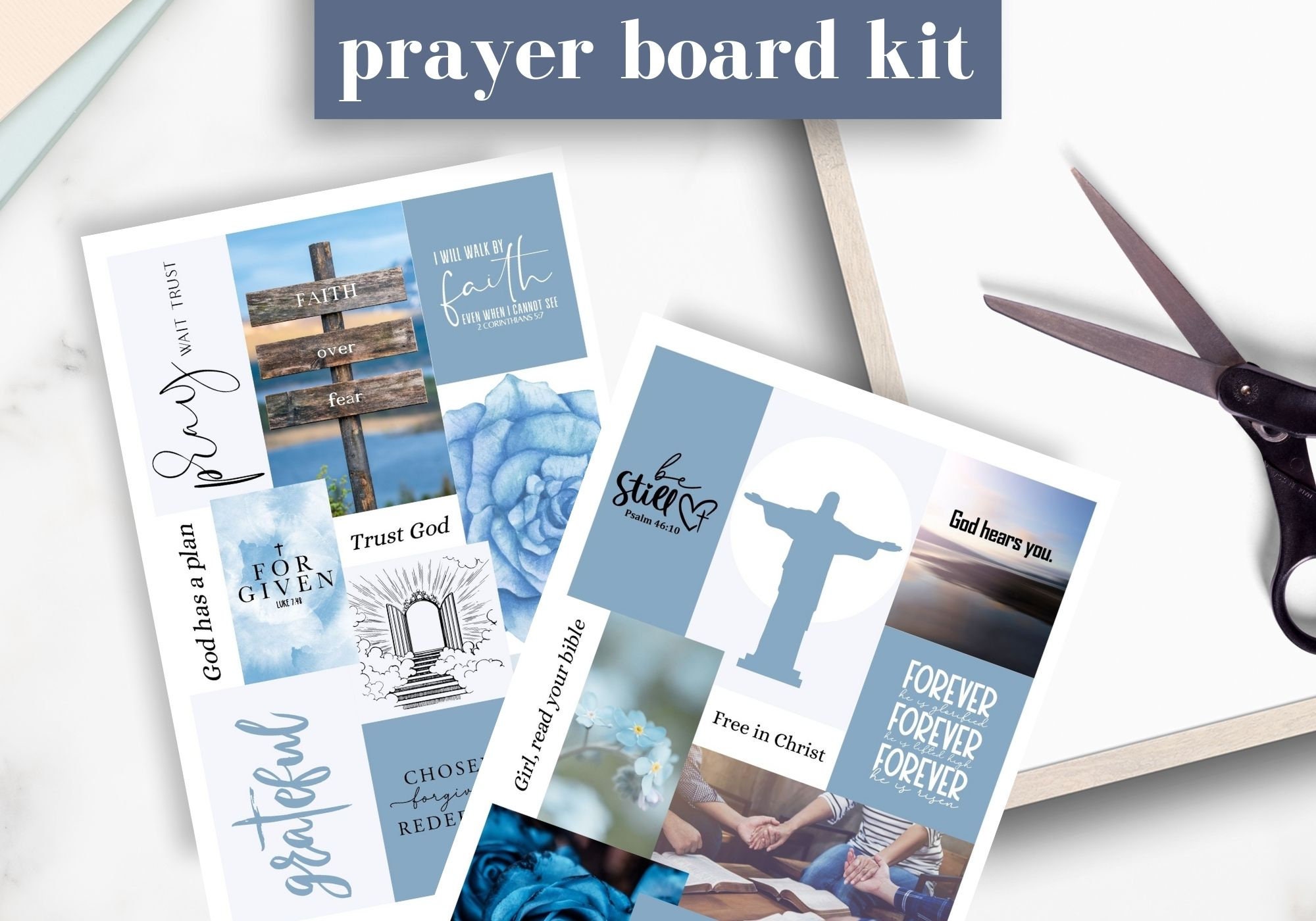 Printable Prayer Board Kit, Prayer Party Kit, Prayer Cards