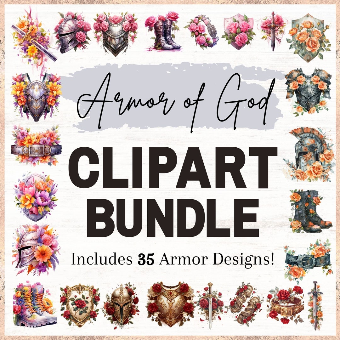Armor of God Clipart Bundle, Christian Clipart Bundle, Warrior Armor ...