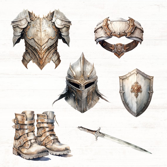 Armor of God Clip Art, Full Armor of God PNGs, Ephesians 6, Christian PNG, Digital Download, Commercial Use, Prayer Clipart