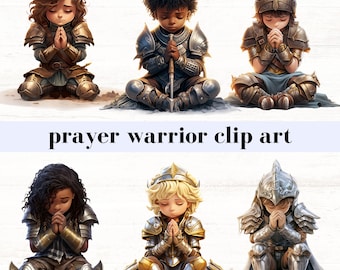 Prayer Warriors, Kids Armor of God Clip Art, Full Armor of God PNGs, Ephesians 6, Digital Download, Commercial Use, Childs Prayer Clipart
