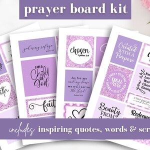 Prayer Board Printable, Prayer Cards, Christian Wall Collage, Bible ...