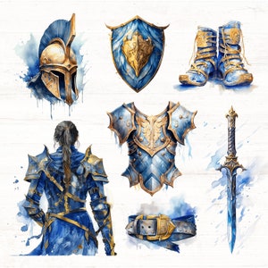 Armour of God-illustraties, volledige wapenrusting van God PNG's, Efeziërs 6, christelijke PNG, digitale download, commercieel gebruik, gebed clipart