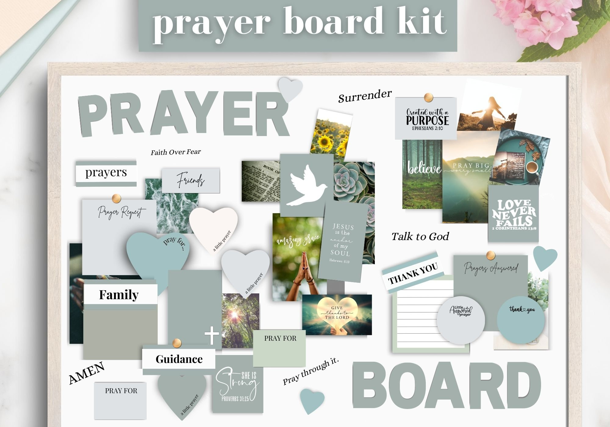 Prayer Board Kit Printable Prayer Board Ideas War Room Etsy Prayer Board Kit Printable Prayer Board Ideas War Room Etsy