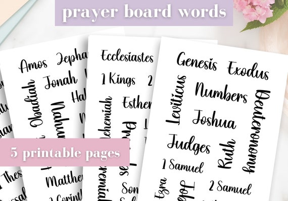 Printable Prayer Board Kit, Vintage Floral Prayer Board, Prayer