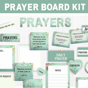 Prayer Board Printable, Daily Prayer Board, Bible Verse Cards