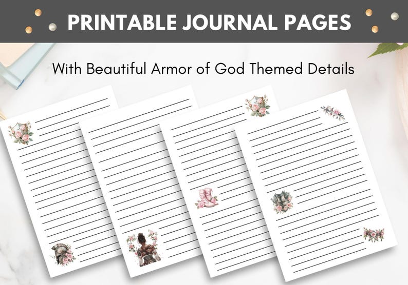 Armor of God Journal Pages, Bible Study Printable, Morning Pages ...