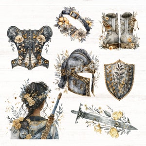 Armor of God Clip Art, Full Armor of God PNGs, Ephesians 6, Christian PNG, Digital Download, Commercial Use, Prayer Clipart