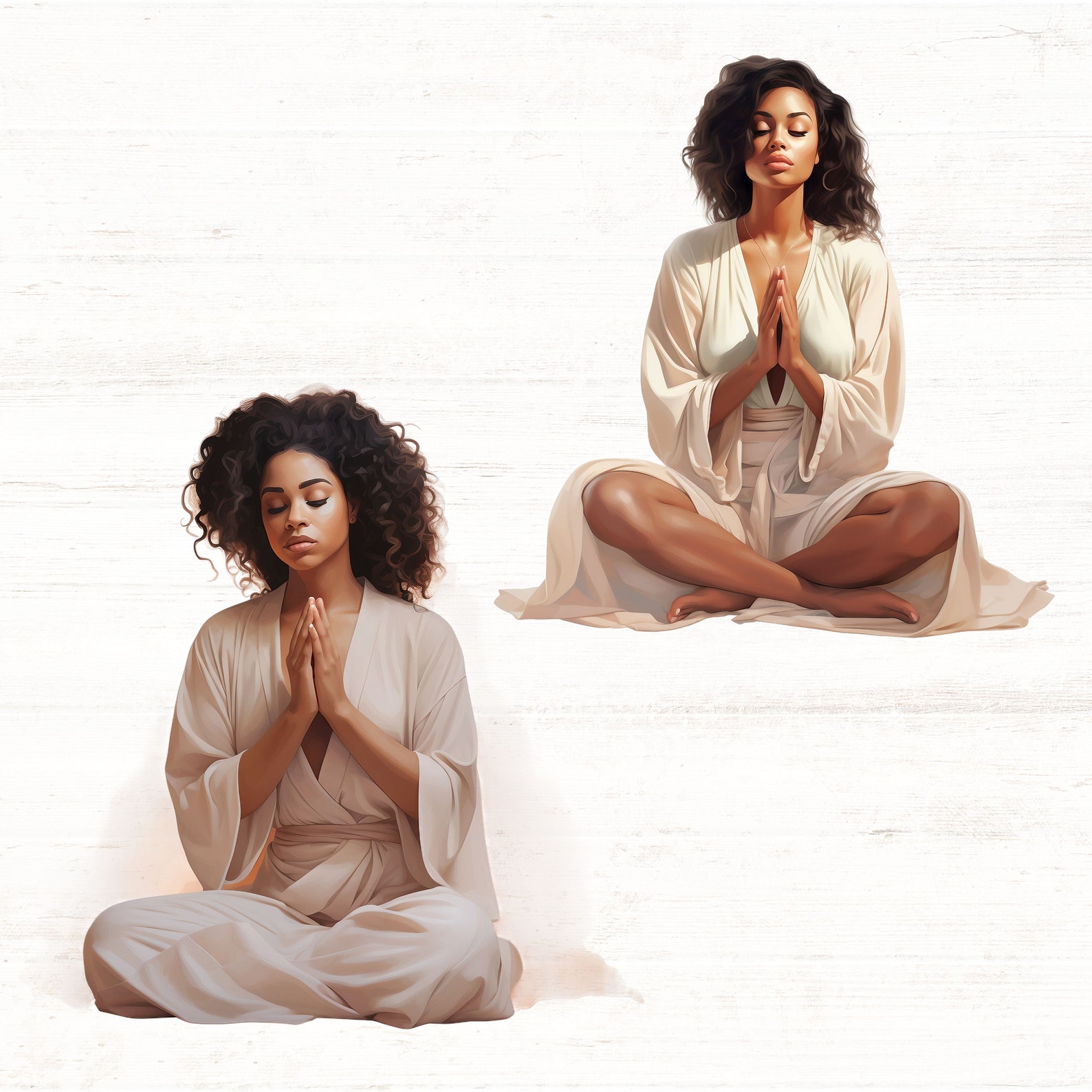 Prayer Clipart, Women in Prayer Pngs, Christian PNG, Black Woman Prayer ...