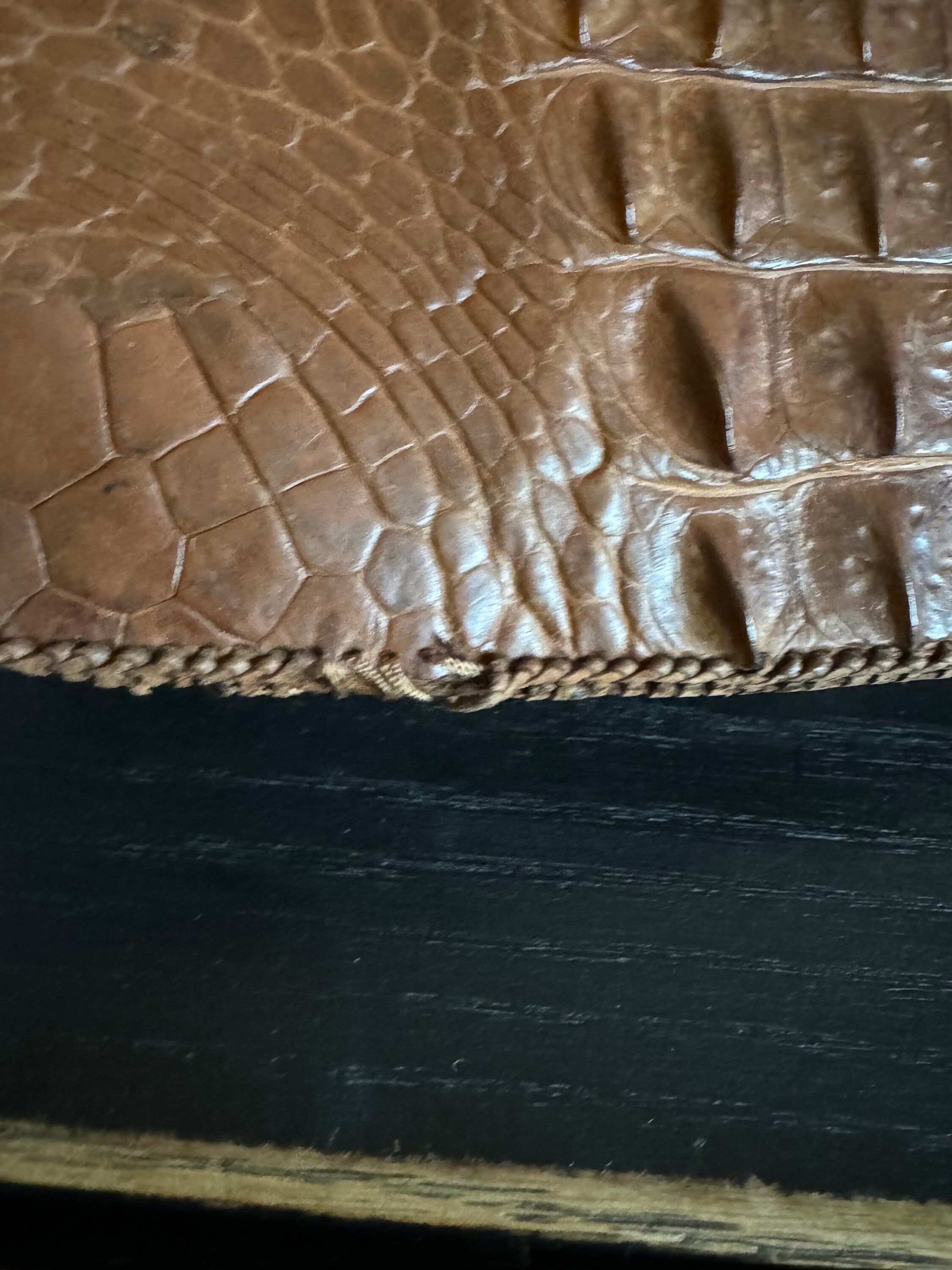 1930s Asprey Brown Crocodile Handbag