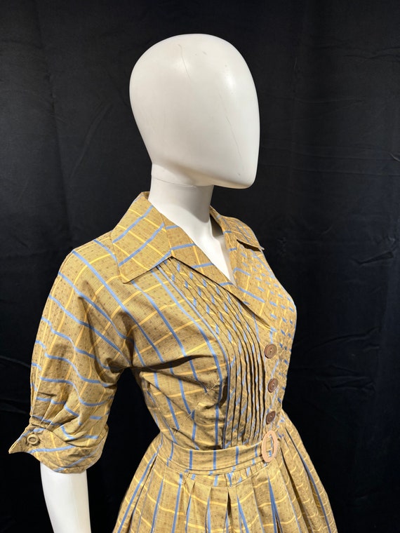 Fab 1950s check print dress - image 3