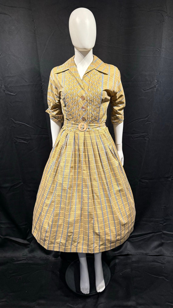 Fab 1950s check print dress - image 1