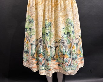 Cute 70’s does 50’s novelty print skirt