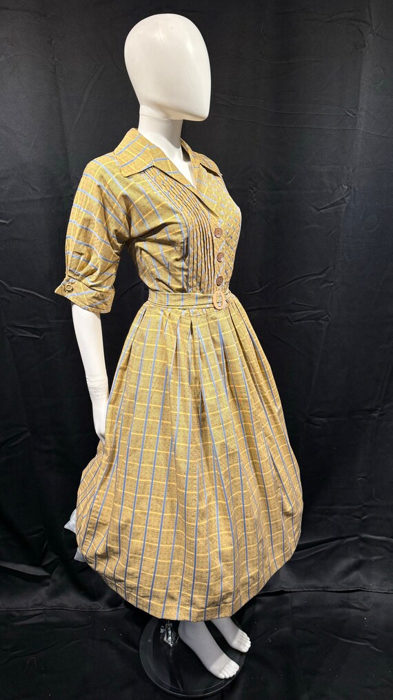 Fab 1950s check print dress - image 4